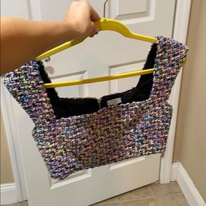Tweed crop top